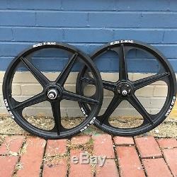 Acs Z-mag 5 Spoke Mag Bmx Wheels Black 20 Set Freewheels