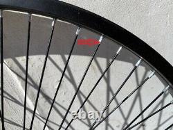 Alloy 26 x 1.75 Bicycle Wheelset Front/Rear 68 Spokes Coaster Brake BLACK
