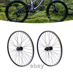 Aluminum Alloy Rim Quick Release Front Rear Black Flat Spokes MTB Wheelset 29