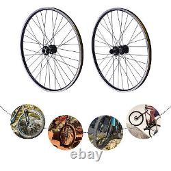 Aluminum Alloy Rim Quick Release Front Rear Black Flat Spokes MTB Wheelset 29