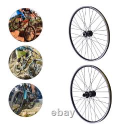 Aluminum Alloy Rim Quick Release Front Rear Black Flat Spokes MTB Wheelset 29