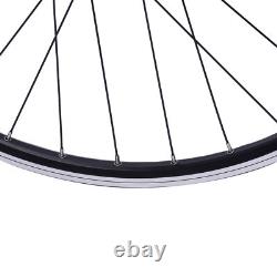 Aluminum Alloy Rim Quick Release Front Rear Black Flat Spokes MTB Wheelset 29