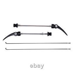 Aluminum Alloy Rim Quick Release Front Rear Black Flat Spokes MTB Wheelset 29