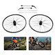 Aluminum Alloy Rim Quick Release Front Rear Black Flat Spokes Mtb Wheelset 29 In