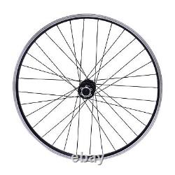 Aluminum Alloy Rim Quick Release Front Rear Black Flat Spokes MTB Wheelset 29 in