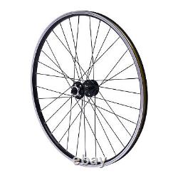 Aluminum Alloy Rim Quick Release Front Rear Black Flat Spokes MTB Wheelset 29 in