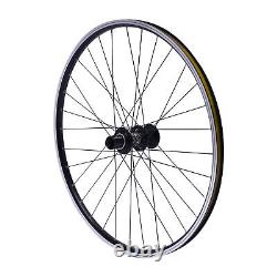 Aluminum Alloy Rim Quick Release Front Rear Black Flat Spokes MTB Wheelset 29 in