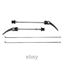Aluminum Alloy Rim Quick Release Front Rear Black Flat Spokes MTB Wheelset 29 in