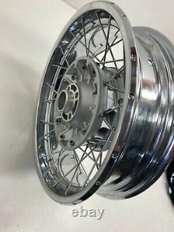 BMW R1200C re-chromed spoked front and rear wheel set 36317683244 36317683248