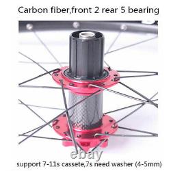 BUCKLOS QR 26/27.5/29 MTB Wheels Carbon Hub Disc Front Rear Bike Clincher Rim