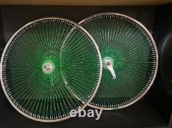 Beach Cruiser Lowrider 20x38mm Bicycle Wheelset Chrome with Gold 140 spokes