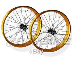 Bicycle Wheels Set Fat Bike New 26 Wheel Size 4 Extra Wide 36 Spoke Front Rear