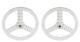 Bike 20 Plastic 3-spoke Front Wheel & Rear Free Wheel 3/8 Axle White