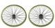 Bike 20 X 34mm Alloy Front & Rear Wheel 9t Driver 48 Spoke Wall Green