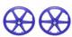 Bike 20 X 38mm Plastic 6-spoke Front & Rear Free Wheel 3/8 Axle Blue
