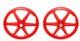 Bike 20 X 38mm Plastic 6-spoke Front & Rear Free Wheel 3/8 Axle Red