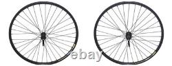 Bike 29 Alloy Front & Rear Wheel Cassette 36 Spoke Q. R/Axle Double Wall Black
