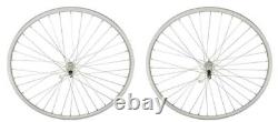 Bike Silver Alloy 700c 36 Spoke Quick Release Front and Rear Free Wheel