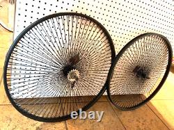 Black 29 Bicycle WheelSet with 144 Spokes Coaster Brake Cruiser BMX Bikes
