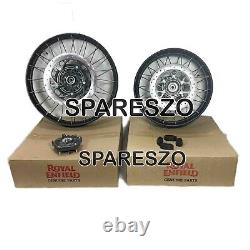 Black Tubeless Spoked Wheels Front & Rear Fit For Royal Enfield Himalayan 450