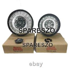 Black Tubeless Spoked Wheels Front & Rear Fit For Royal Enfield Himalayan 450