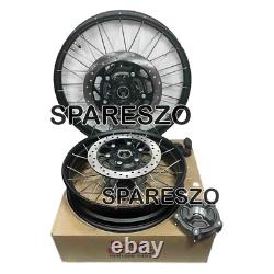 Black Tubeless Spoked Wheels Front & Rear Fit For Royal Enfield Himalayan 450