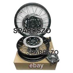 Black Tubeless Spoked Wheels Front & Rear Fit For Royal Enfield Himalayan 450