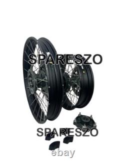 Black Tubeless Spoked Wheels Front & Rear Fit For Royal Enfield Himalayan 450