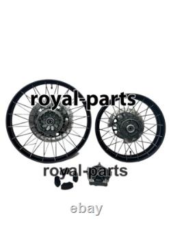 Black Tubeless Spoked Wheels Front & Rear Fit For Royal Enfield Himalayan 450