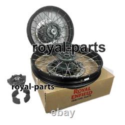 Black Tubeless Spoked Wheels Front & Rear Fit For Royal Enfield Himalayan 450