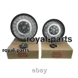 Black Tubeless Spoked Wheels Front & Rear Fit For Royal Enfield Himalayan 450