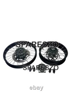 Black Tubeless Spoked Wheels Front & Rear Fit For Royal Enfield Himalayan 450