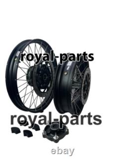 Black Tubeless Spoked Wheels Front & Rear Fit For Royal Enfield Himalayan 450