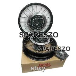 Black Tubeless Spoked Wheels Front & Rear Fit For Royal Enfield Himalayan 450