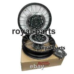 Black Tubeless Spoked Wheels Front & Rear Fit For Royal Enfield Himalayan 450