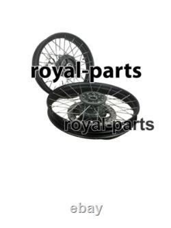 Black Tubeless Spoked Wheels Front & Rear Fit For Royal Enfield Himalayan 450