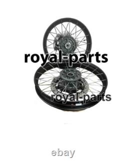 Black Tubeless Spoked Wheels Front & Rear Fit For Royal Enfield Himalayan 450