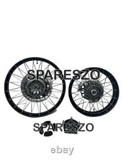 Black Tubeless Spoked Wheels Front & Rear Fit For Royal Enfield Himalayan 450