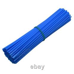 Blue Wheel Spokes Cover Kit For Enduro Cross Motard 72 Pieces MF6638