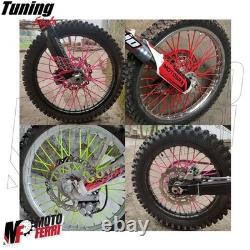 Blue Wheel Spokes Cover Kit For Enduro Cross Motard 72 Pieces MF6638