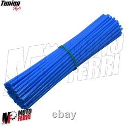 Blue Wheel Spokes Cover Kit For Enduro Cross Motard 72 Pieces MF6638