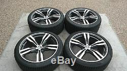 Bmw 7 Series Oem Double Spoke Style 648m 20 Wheel/tire/tpms & Center Cap Set