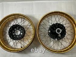 Bmw Gold R1250gs Adventure LC Spoked Tubeless Wheels Front And Rear Pair