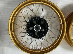 Bmw Gold R1250gs Adventure LC Spoked Tubeless Wheels Front And Rear Pair