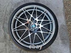 Bmw M3 & M4 Style 666m Oem 10 Double Spoke 20 Wheel/tire/tpms & Center Caps