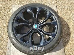 Bmw X5 & X6 Series Oem Spoke Style 451 20 Blk Wheel/tire/tpms & Center Cap Set