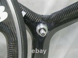 Bontrager HED 3c Carbon Tri Spoke Tubular Front and Rear Wheel 700c 19
