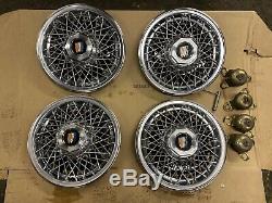Buick 15 Inch Wire Spoke Hubcap Hub Cap Wheel Covers Set Of 4