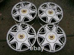 CADILLAC ELDORADO DEVILLE SEVILLE OEM 16 x 7 CHROME 7 SPOKE WHEELS RIMS SET