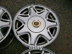 CADILLAC ELDORADO DEVILLE SEVILLE OEM 16 x 7 CHROME 7 SPOKE WHEELS RIMS SET